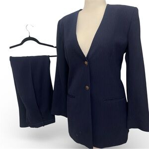 Doncaster Wool Blend Pinstripe Suit Size 12